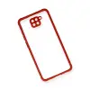 Xiaomi Redmi Note 9 Kılıf Miami Şeffaf Silikon - Kırmızı
