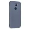 Xiaomi Redmi Note 9 Kılıf Nano İçi Kadife Silikon - Gri