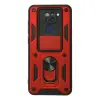 Xiaomi Redmi Note 9 Kılıf Pars Lens Yüzüklü Silikon - Kırmızı