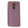 Xiaomi Redmi Note 9 Kılıf Volet Silikon - Mor