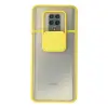 Xiaomi Redmi Note 9 Pro Kılıf Palm Buzlu Kamera Sürgülü Silikon - Sarı