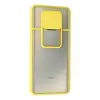 Xiaomi Redmi Note 9 Pro Kılıf Palm Buzlu Kamera Sürgülü Silikon - Sarı