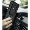 Xiaomi Redmi Note 9 Pro Kılıf Pars Lens Yüzüklü Silikon - Kırmızı