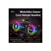 Y13 Motor Kask Kulaklık Rgb Modlu Radyolu Motosiklet Kulaklık 5.3 Bluetooth Intercom