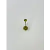 Yeşil Taşlı Göbek Piercing - Pg0046