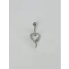 Yılan Ve Kalp Detaylı Göbek Piercing - Pg0113
