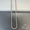2 Mm  Zirkon Taşlı Pirinç Kolyeler 40+5 Cm Uzatma Payı - Kl0081