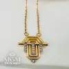 Zirkon Taşlı Uç : Pirinç Çelik Kolye 40+5 Cm - Kl0192