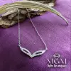 Zirkon Taşlı Kolye Rodyum - Kl0005-b