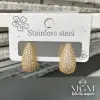 Zirkon Taşlı Su Damlası Küpe