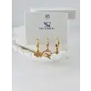 Zirkon Taşlı Üçlü Kombin Küpe