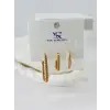 Zirkon Taşlı Üçlü Kombin Küpe