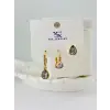 Zirkon Taşlı Üçlü Kombin Küpe