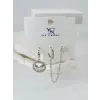 Zirkon Taşlı Üçlü Kombin Küpe