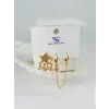 Zirkon Taşlı Üçlü Kombin Küpe