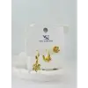 Zirkon Taşlı Üçlü Kombin Küpe