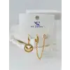 Zirkon Taşlı Üçlü Kombin Küpe
