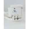 Zirkon Taşlı Üçlü Kombin Küpe