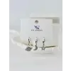 Zirkon Taşlı Üçlü Kombin Küpe