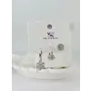 Zirkon Taşlı Üçlü Kombin Küpe