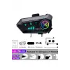﻿y10 2x Motosiklet Kask İntercom Çift Eşleşme Rgb Işıklı Bluetooth Kulaklık 5,3
