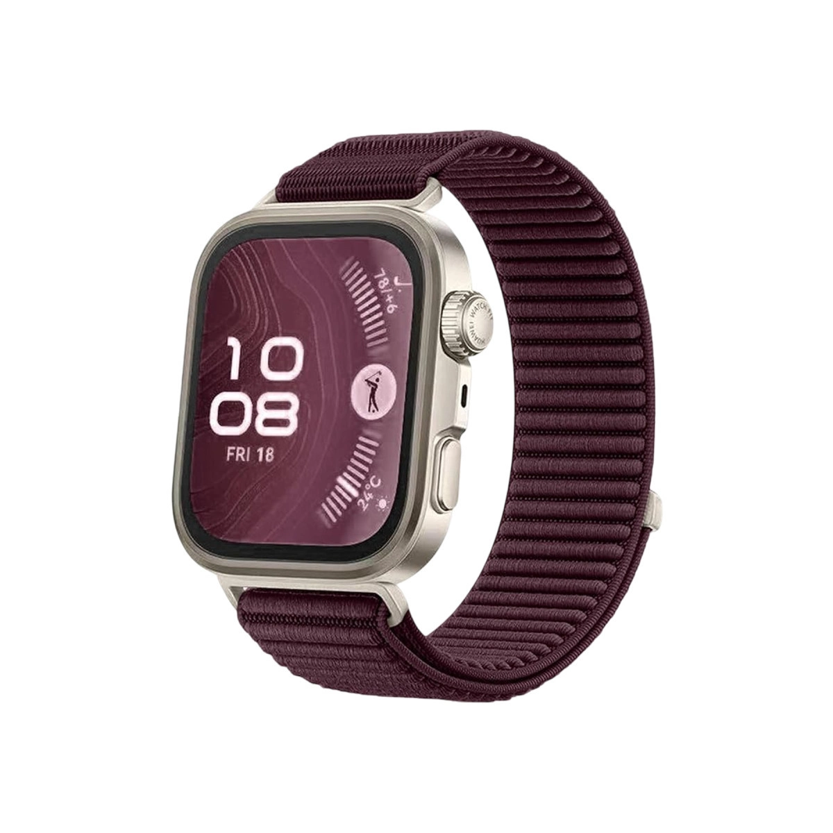 Huawei Fit 4 Braid Kordon (saat Değildir) - Mürdüm