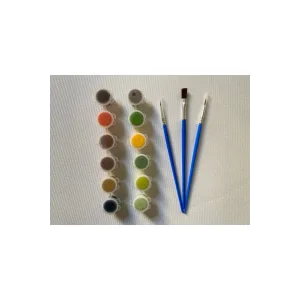 12’li Akrilik Boya Seti + 3’lü Fırça Seti