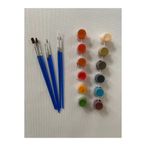 12’li Akrilik Boya Ve 6 Adet Fırça Seti – Profesyonel Boyama Kit