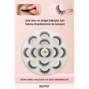 7 Çift Doğal İpek Takma Kirpik 5d 07 Hacimli