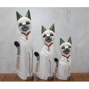 Ahşap 3lü Kedi Seti 50 Cm Okas:1