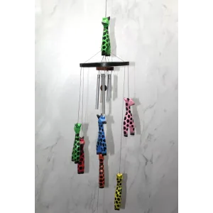 Ahşap Zürafali Rüzgar Çani Sayang:3