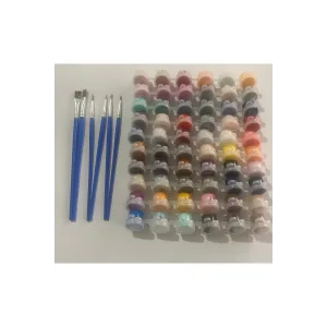 Akrilik Boya Seti 60 Renk + 6’lı Fırça Seti – (5 Ml X 60 Renk)