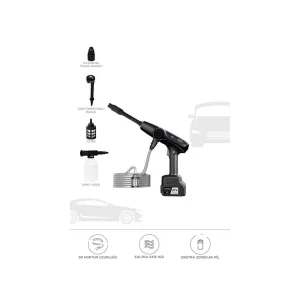 Akülü Şarjlı Yüksek Basınçlı Oto Araba Bahçe Yıkama,temizleme Su Sı