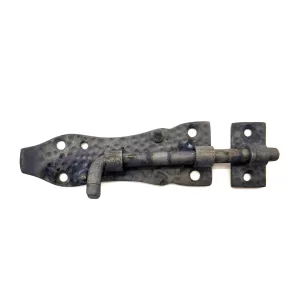 Antika Tarz Dekoratif Pirinç Dövme Kapı Sürgüsü - 7cm, Oksit
