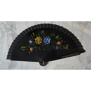 Bambu Çift Taraflı Siyah Yelpaze 12li Paket