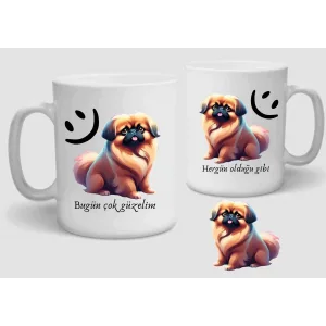 Baskılı Porselen Kupa Bardak Çift Taraflı Baskı 1 Adet Çok Güzelim