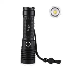 Bright Ght-5761 Xp90 Led 3 Mod Zoomlu Yağmur Suyu Geçirmez Şarjlı El Feneri 26650 Pilli