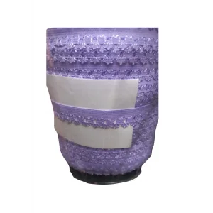 Çamaşır Lastiği Dantelli 1 cm 75 Metre 1 Top Açık Mor