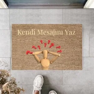 Dijital Baskı Kişiye Özel İç Kapı Dekorasyon Paspas Ps11199