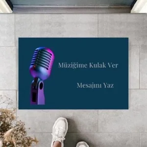 Dijital Baskı Kişiye Özel İç Kapı Dekorasyon Paspas Ps11205