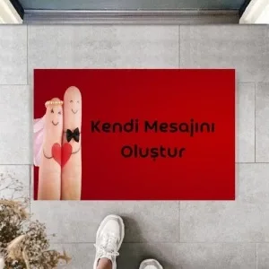 Dijital Baskı Kişiye Özel İç Kapı Dekorasyon Paspas Ps11211