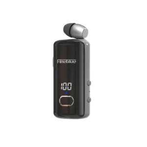 F580 Dijital Göstergeli Makaralı Titreşimli Bluetooth Kulaklık Siyah