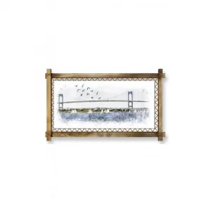 Kanvas İstanbul Köprü Led Işıklı Rustik Tablo