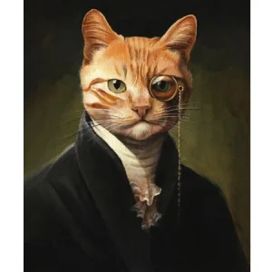 Kanvas Sayılarla Boyama Seti Kasnaklı-çerçeveli Kedinin Asilliği