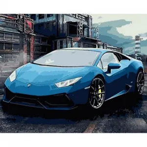 Kanvas Sayılarla Boyama Seti Kasnaklı-çerçeveli Mavinin Duruşu Sayılarla Boyama