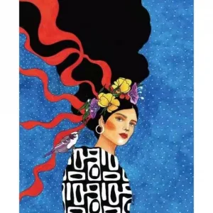 Kanvas Sayılarla Boyama Seti Kasnaklı-çerçeveli Modern Kadın Boyama