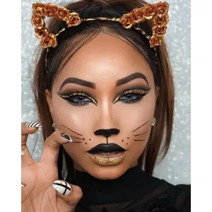 Kanvas Sayılarla Boyama Seti Kasnaklı-çerçeveli Panter Kız