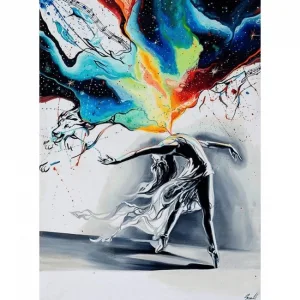 Kanvas Sayılarla Boyama Seti Kasnaklı-çerçeveli Renklerle Dans