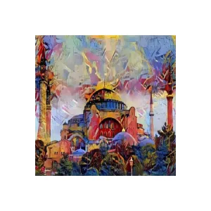 Kanvas Sayılarla Boyama Seti Kasnaklı-çerçeveli Renkli Ayasofya