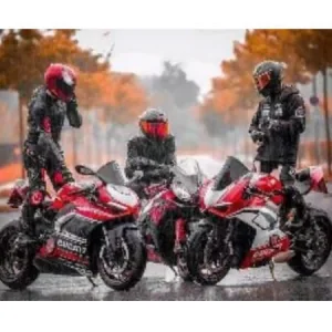 Kanvas Sayılarla Boyama Seti Kasnaklı-çerçeveli Üç Motorcu